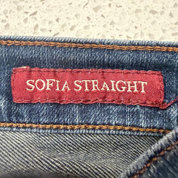 Lucky Brand Sofia Straight Jeans 6 28 Long Medium Wash Stretch Low Rise y2K - Picture 6 of 9